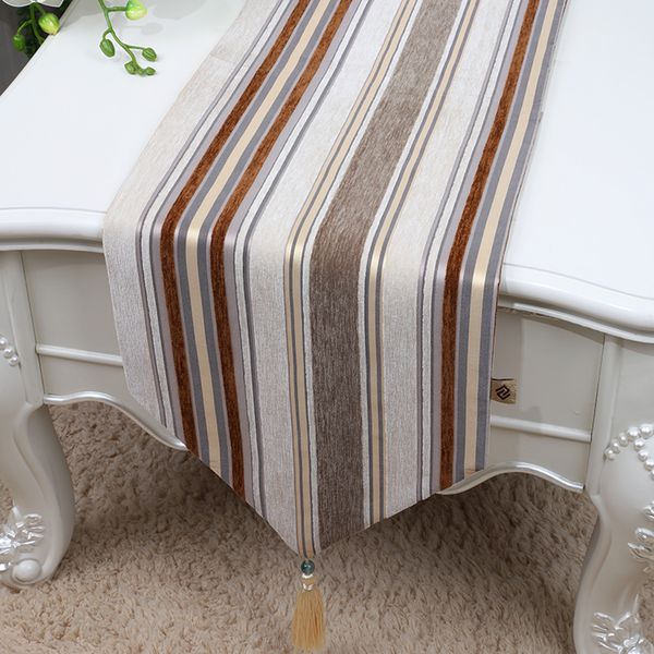 new classic stripe velvet fabric table runner length modern simple coffee tablecloth europe style dining table mats protective
new classic stripe velvet fabric table runner length modern simple coffee tablecloth europe style dining table mats protective