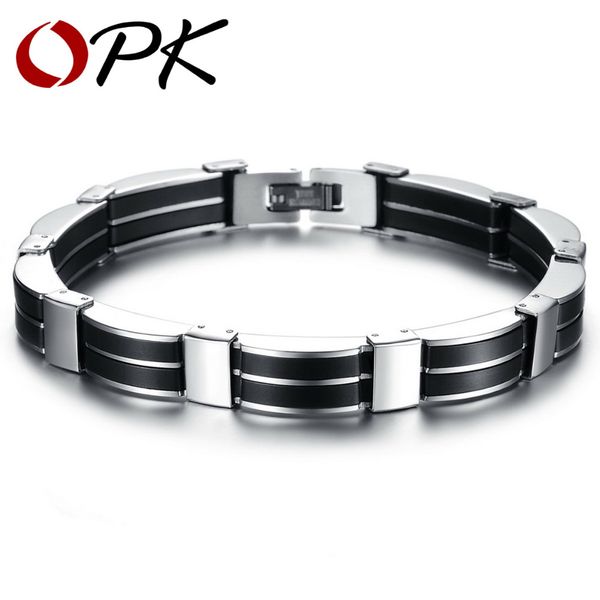 opk jewelry trendy silicone stainless steel wire-cable chain handmade wide wristband black punk rock men accessory 815, Golden;silver
opk jewelry trendy silicone stainless steel wire-cable chain handmade wide wristband black punk rock men accessory 815, Golden;silver