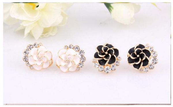 10pairs earring studs with rhinestone 2023 new desgin stud earrings for women girls mix diamond-jewelry stores gift ideas flower ear rings, Golden;silver