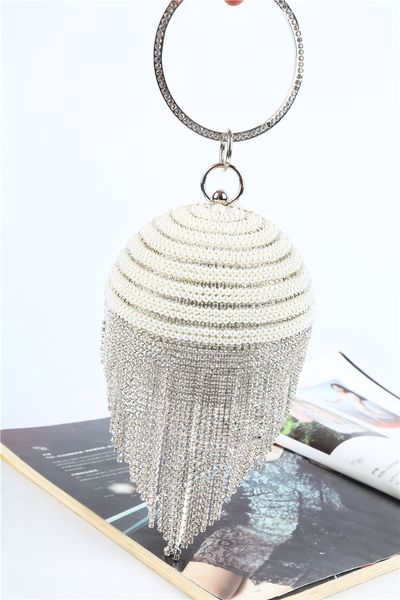 ball bag pearl hand bags the diamond tassel banquet handbags hand-made good quality for bridal and lady at party/wedding, Black
ball bag pearl hand bags the diamond tassel banquet handbags hand-made good quality for bridal and lady at party/wedding, Black