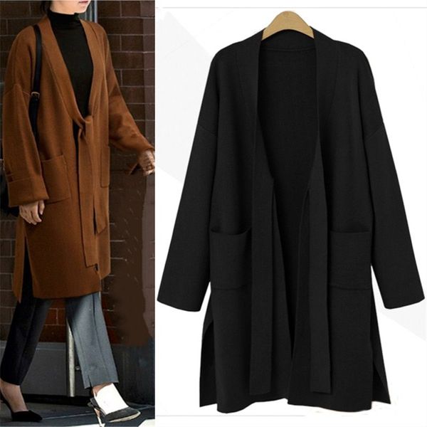 fashion women european v-neck long sweater casual plus size 3xl knitted cardigans female brown yellow open stitch knitwear, White;black
fashion women european v-neck long sweater casual plus size 3xl knitted cardigans female brown yellow open stitch knitwear, White;black