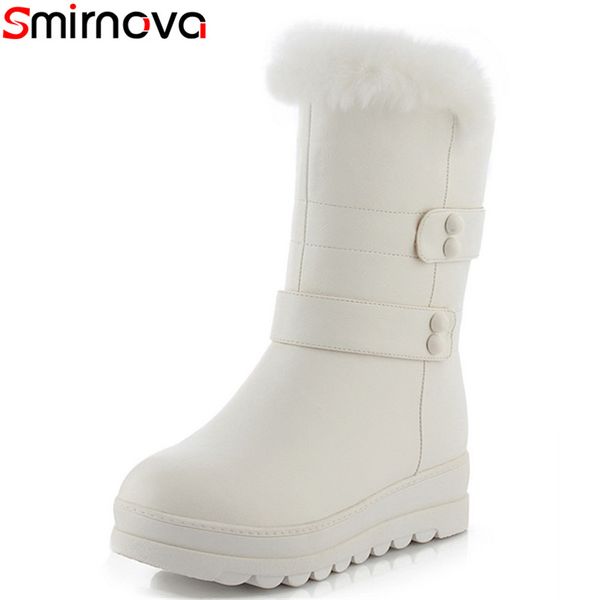 smirnova new arrival snow winter boots round toe mid calf boots women 2018 round toe with faux fur 4cm heels size 34-43, Black
smirnova new arrival snow winter boots round toe mid calf boots women 2018 round toe with faux fur 4cm heels size 34-43, Black