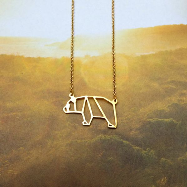 hollow polar bear charm pendant necklace lady geometric origami outline panda animal lucky woman mother men's family gifts jewelry, Silver
hollow polar bear charm pendant necklace lady geometric origami outline panda animal lucky woman mother men's family gifts jewelry, Silver