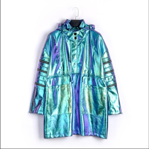 autumn and winter new singer jacket coat tide patent leather bright trench coats men and women hooded windbreaker stage costumes, Tan;black
autumn and winter new singer jacket coat tide patent leather bright trench coats men and women hooded windbreaker stage costumes, Tan;black