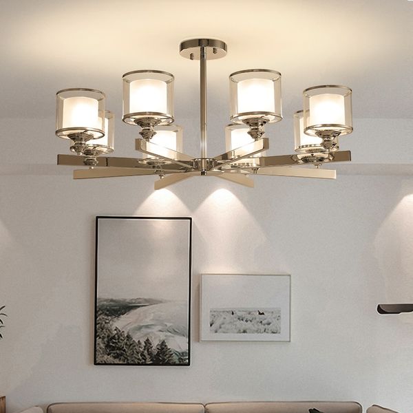 modern led chrome color metal crystal chandeliers lighting pendant with double glass shades fixture lamp for living room
modern led chrome color metal crystal chandeliers lighting pendant with double glass shades fixture lamp for living room
