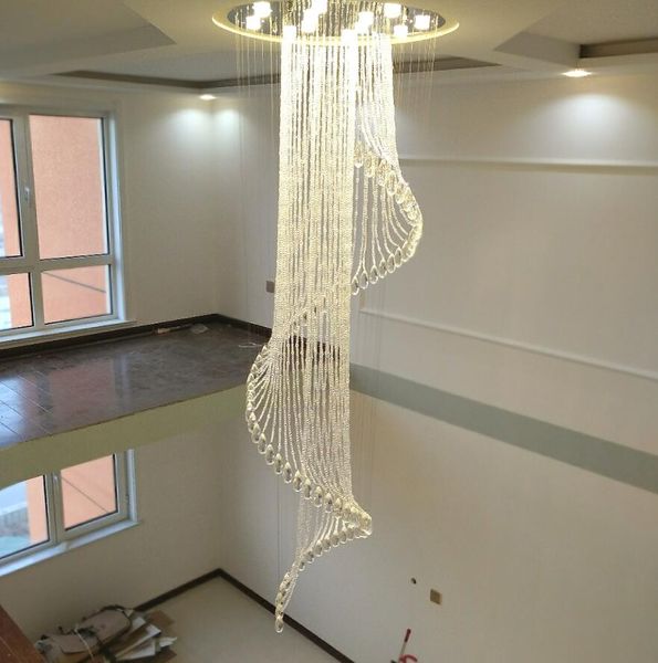 Modern staircase crystal chandelier Duplex floor European-style rotating villa medium crystal chandelier
Modern staircase crystal chandelier Duplex floor European-style rotating villa medium crystal chandelier