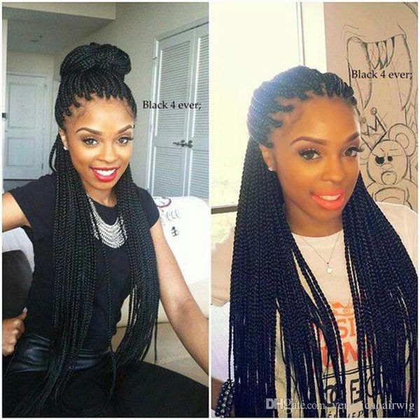 Natural black braided wig with baby hair long braid full wig gluele ynthetic lace front wig for black women heat re i tant
Natural black braided wig with baby hair long braid full wig gluele ynthetic lace front wig for black women heat re i tant