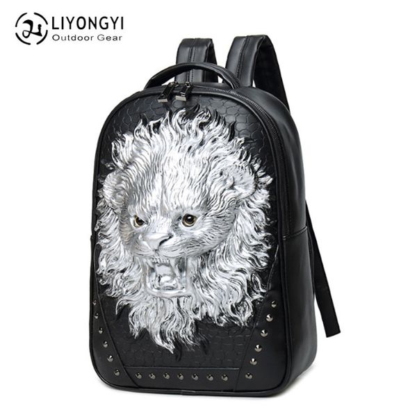foreign trade new high-end pu shoulder bag men and women computer backpack three-dimensional lion wang chao cool student bag
foreign trade new high-end pu shoulder bag men and women computer backpack three-dimensional lion wang chao cool student bag