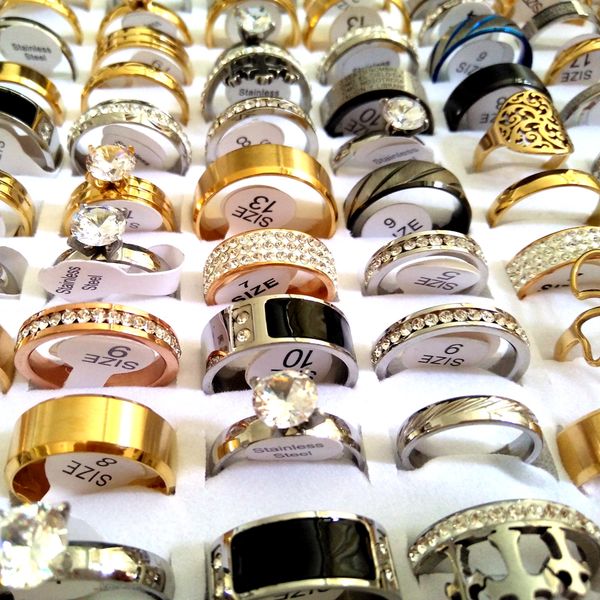 mix lot 50pcs color mix stainless steel rings band & zircon quality wedding engagement rings party jewelry great resale, Slivery;golden
mix lot 50pcs color mix stainless steel rings band & zircon quality wedding engagement rings party jewelry great resale, Slivery;golden