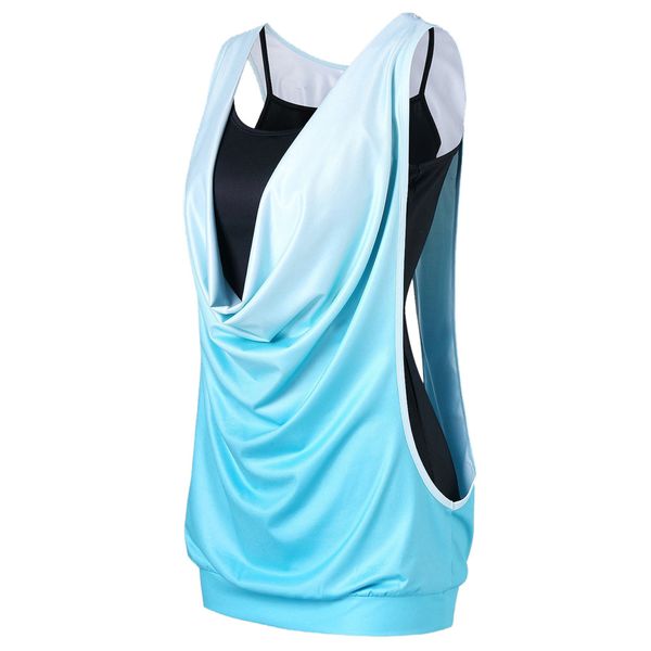 fashion womens sleeveless gradient color two piece tank camis+vest blusas camiseta feminina female t shirt women, White
fashion womens sleeveless gradient color two piece tank camis+vest blusas camiseta feminina female t shirt women, White