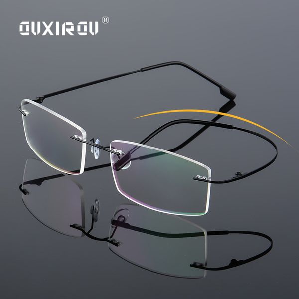 lightweight rimless glasses frame memory titanium eyeglasses women men square myopia optical glasses frames oculos de grau s858, Silver
lightweight rimless glasses frame memory titanium eyeglasses women men square myopia optical glasses frames oculos de grau s858, Silver