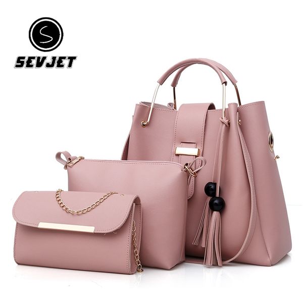 3pcs/sets women handbags leather shoulder bags female large capacity casual tote bag tassel bucket purses and handbags sac femme
3pcs/sets women handbags leather shoulder bags female large capacity casual tote bag tassel bucket purses and handbags sac femme