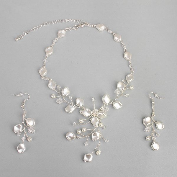 dower me elegant bridal pearls necklace earrings set handmade wedding prom accessories women jewelry sets, Slivery;golden
dower me elegant bridal pearls necklace earrings set handmade wedding prom accessories women jewelry sets, Slivery;golden