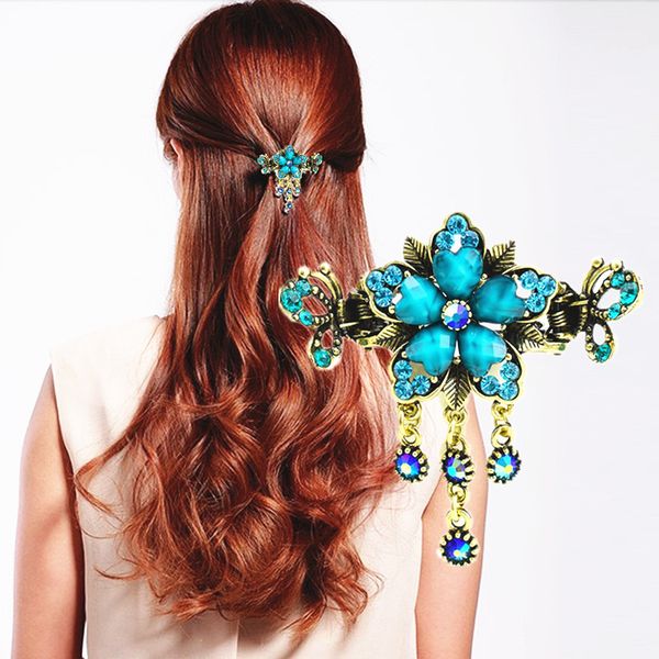 exquisite vintage women's hair clips delicate hairpins rose ornaments headdress grip fashion crabs grabbing dish hairdresser, Golden;silver
exquisite vintage women's hair clips delicate hairpins rose ornaments headdress grip fashion crabs grabbing dish hairdresser, Golden;silver