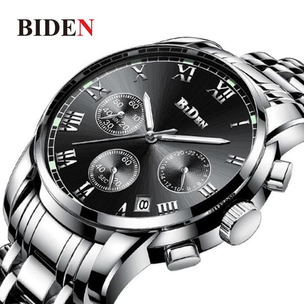 fashion brand biden men watch luxury quartz male watch stainless steel creative man chronograph calendar waterproof clock, Slivery;brown
fashion brand biden men watch luxury quartz male watch stainless steel creative man chronograph calendar waterproof clock, Slivery;brown
