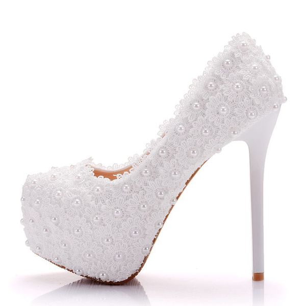 new summer elegant round toe shoes for women white lace flowers high heel wedding shoes thick heels pearls plus size shoes, Black
new summer elegant round toe shoes for women white lace flowers high heel wedding shoes thick heels pearls plus size shoes, Black