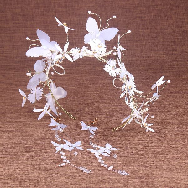 white yarn butterfly headband fashion princess headdress wedding bridal headpiece with drop earrings jewelry set gifts handmade, Slivery;golden
white yarn butterfly headband fashion princess headdress wedding bridal headpiece with drop earrings jewelry set gifts handmade, Slivery;golden