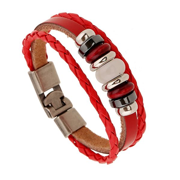 dk066 fashion leather souvenir europe and america boy retro valentine's day bead bracelet halloween gift toggle-clasps christmas presen, Black
dk066 fashion leather souvenir europe and america boy retro valentine's day bead bracelet halloween gift toggle-clasps christmas presen, Black