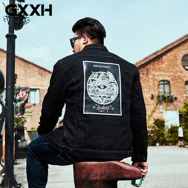 gxxh autumn big size men's denim coats men cotton jacket jeans male loose back printed casual oversize windbreakers 4xl 5xl 6xl, Black;brown
gxxh autumn big size men's denim coats men cotton jacket jeans male loose back printed casual oversize windbreakers 4xl 5xl 6xl, Black;brown