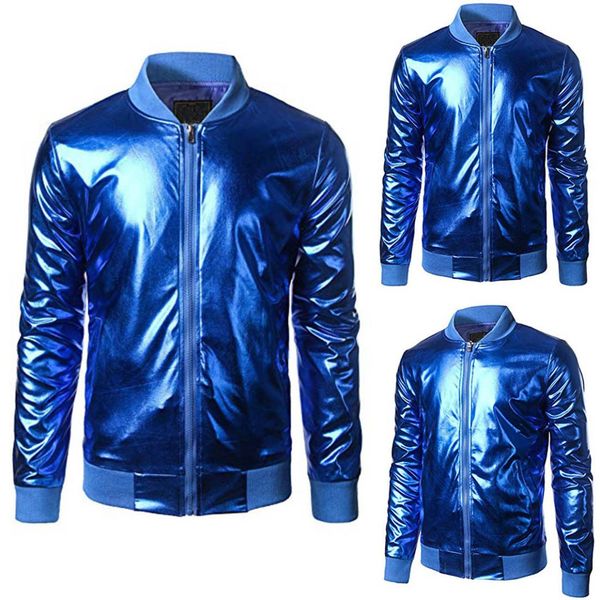 feitong fashion coat men jackets metallic nightclub styles outwear zip up varsity baseball bomber jacket coat casual sportswear, Black;brown
feitong fashion coat men jackets metallic nightclub styles outwear zip up varsity baseball bomber jacket coat casual sportswear, Black;brown