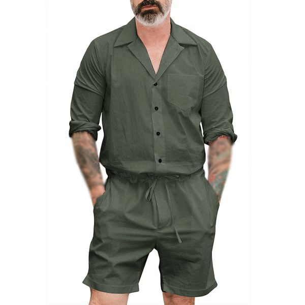 fashion long sleeve mens rompers male single breasted jumpsuit cargo short pants boyfriend zip trousers party overalls, Black
fashion long sleeve mens rompers male single breasted jumpsuit cargo short pants boyfriend zip trousers party overalls, Black
