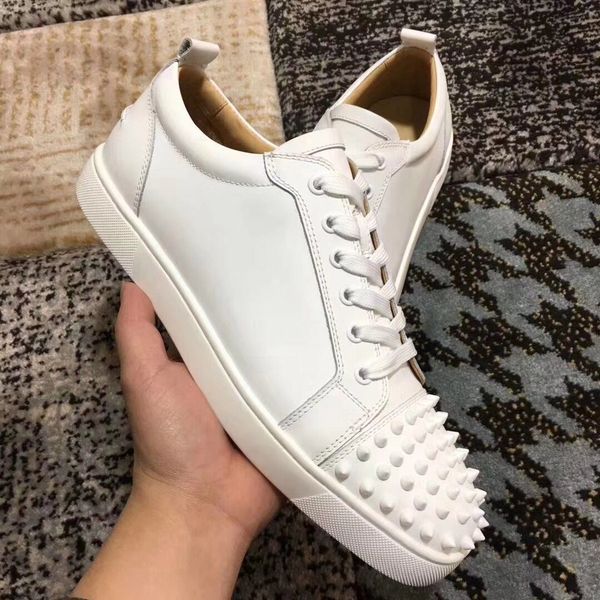 sell studded party casual flats red bottom sneakers lovers men,women walking sports genuine runner outdoor leather white spikes wrudk, Black 
sell studded party casual flats red bottom sneakers lovers men,women walking sports genuine runner outdoor leather white spikes wrudk, Black