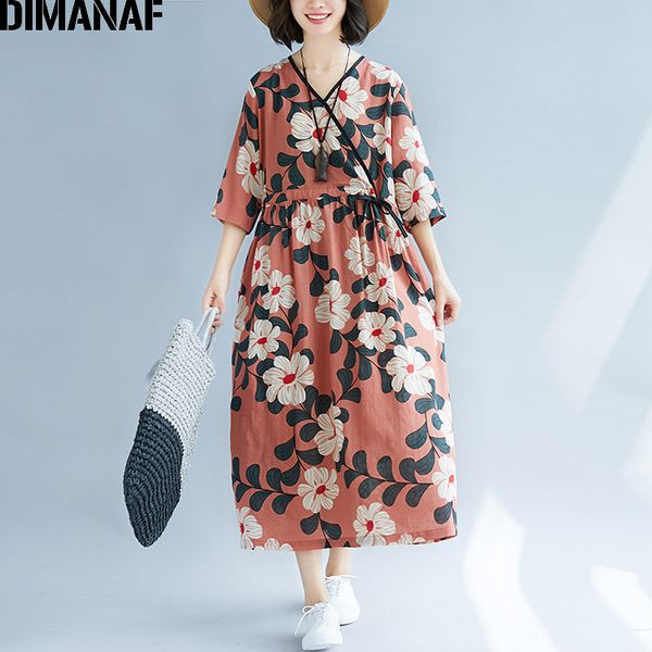 dimanaf women summer dress plus size cotton femme elegant lady v-neck vestido print floral casual pleated loose holiday clothing, Black;gray
dimanaf women summer dress plus size cotton femme elegant lady v-neck vestido print floral casual pleated loose holiday clothing, Black;gray