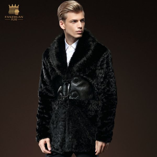 new fashion male men's 2015 winter long sleeved wool lapel stitching slim fur coat long section 0160 men fanzhuan, Black;white
new fashion male men's 2015 winter long sleeved wool lapel stitching slim fur coat long section 0160 men fanzhuan, Black;white