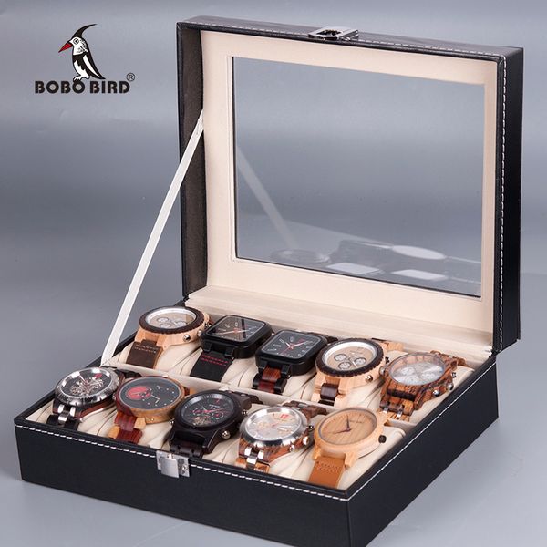 bobo bird watch box case 6 /10 grids watches display boxes leatherette organizer jewelry display holder cases caja reloj, Black;blue
bobo bird watch box case 6 /10 grids watches display boxes leatherette organizer jewelry display holder cases caja reloj, Black;blue