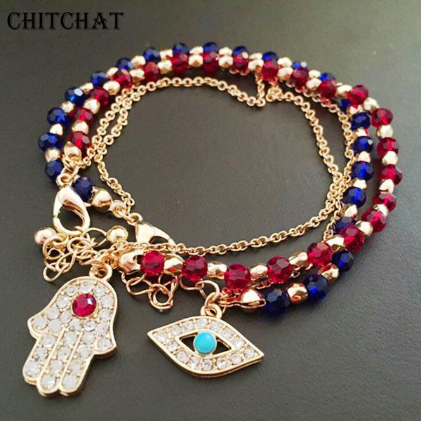 turkey evil eye hand of fatima bracelets rhinestone crystal stone handmake beads multi-layer bangle for lucky birthday gifts, Black
turkey evil eye hand of fatima bracelets rhinestone crystal stone handmake beads multi-layer bangle for lucky birthday gifts, Black