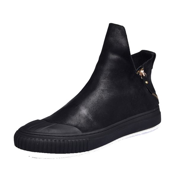new british retro men zipper leather boots shoes martin boots for a korean all-match trend korean high shoes men breathable, Black
new british retro men zipper leather boots shoes martin boots for a korean all-match trend korean high shoes men breathable, Black