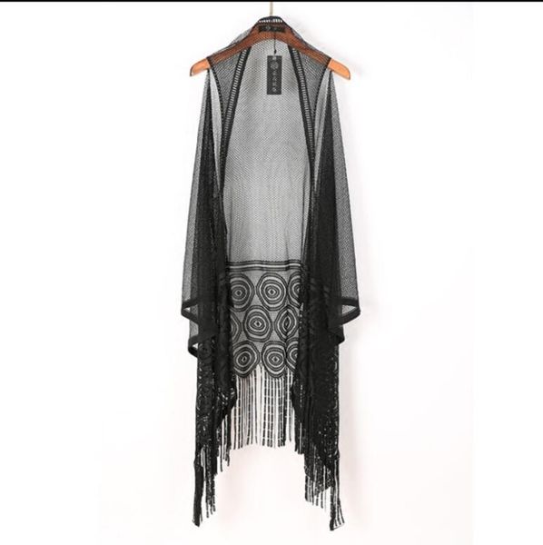 2018 new men's clothing hair stylist gd fashion handsome hollow out shawl cloak thin long vest cardigan singer costumes, Black;white
2018 new men's clothing hair stylist gd fashion handsome hollow out shawl cloak thin long vest cardigan singer costumes, Black;white