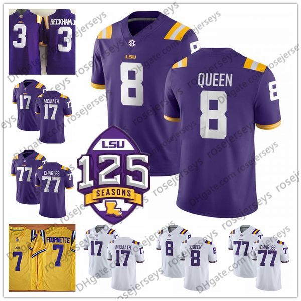 125th lsu tigers #3 jacoby stevens 4 k'lavon chaisson 5 kary vincent jr. terrace marshall 6 jacob phillips 8 patrick queen purple jerse, Black
125th lsu tigers #3 jacoby stevens 4 k'lavon chaisson 5 kary vincent jr. terrace marshall 6 jacob phillips 8 patrick queen purple jerse, Black