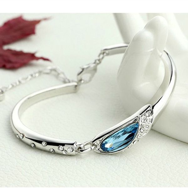 elegant luxury bangle fashion silver plated colorful austrian crystal bracelet women water drop bracelet gift jewelry, Black
elegant luxury bangle fashion silver plated colorful austrian crystal bracelet women water drop bracelet gift jewelry, Black