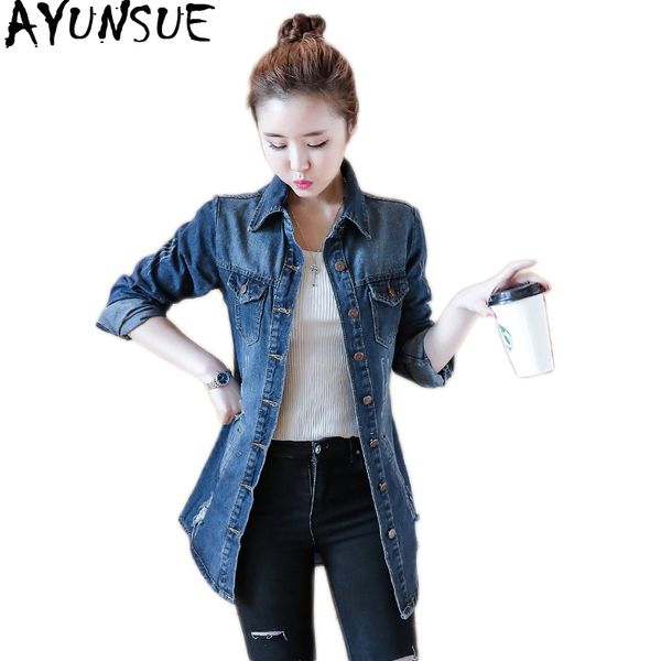 ayunsue denim trench coat for women long coat casaco feminino windbreaker women's coats outwear mujer clothes 2018 kj166, Tan;black
ayunsue denim trench coat for women long coat casaco feminino windbreaker women's coats outwear mujer clothes 2018 kj166, Tan;black