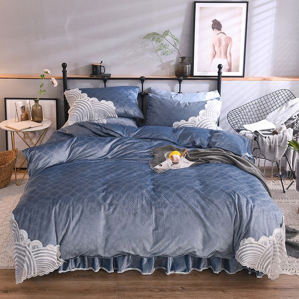 blue pink winter thick flannel girl bedding set lace soft fleece fabric duvet cover bed sheet bed skirt pillowcases 4pcs
blue pink winter thick flannel girl bedding set lace soft fleece fabric duvet cover bed sheet bed skirt pillowcases 4pcs
