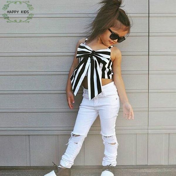 2018 fashion girls suit stripe +pants 2 pieces the strapless set kids bowknot hole white pants childrens clothing set dtz346
2018 fashion girls suit stripe +pants 2 pieces the strapless set kids bowknot hole white pants childrens clothing set dtz346