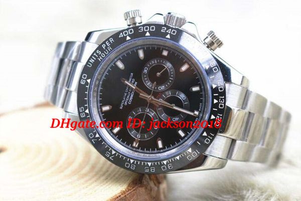luxury watches new 40mm 116508 black dial mechanical automatic silver stainless steel bracelet fashion men's wristwatches, Slivery;brown
luxury watches new 40mm 116508 black dial mechanical automatic silver stainless steel bracelet fashion men's wristwatches, Slivery;brown
