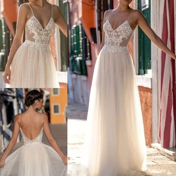 fashion 2019 gali karten wedding dresses spaghetti lace a line bridal gowns luxury appliques abiti da sposa backless boho wedding dress, White
fashion 2019 gali karten wedding dresses spaghetti lace a line bridal gowns luxury appliques abiti da sposa backless boho wedding dress, White