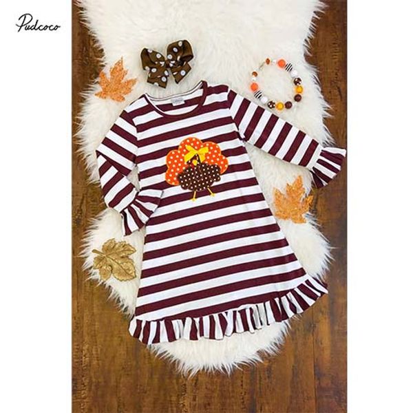 2018 kids toddler baby girls dress thanksgiving turkey striped ruffle dress casual loose summer clothes outfit 1-6y, Red;yellow
2018 kids toddler baby girls dress thanksgiving turkey striped ruffle dress casual loose summer clothes outfit 1-6y, Red;yellow