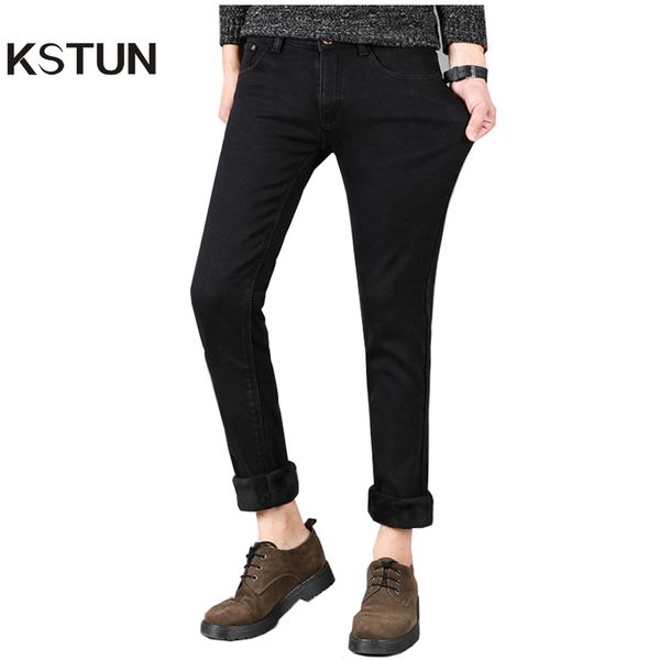kstun men's jeans black plus velvet slim fit stretch thick autumn and winter casual denim pants brand large size 38, Blue
kstun men's jeans black plus velvet slim fit stretch thick autumn and winter casual denim pants brand large size 38, Blue