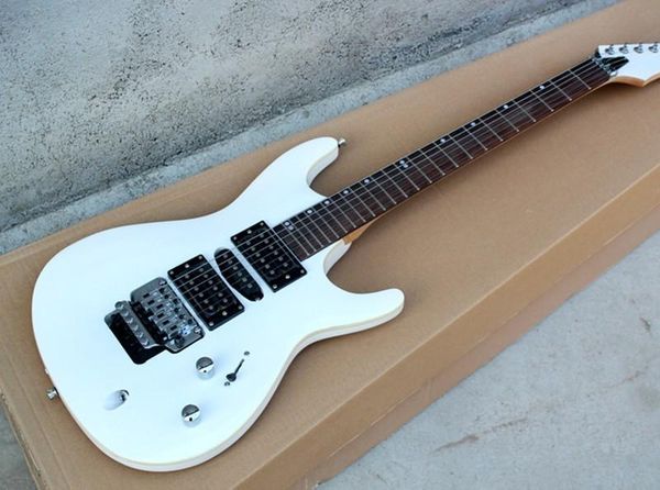 factory custom hsh pickups,6 string white body electric guitar with floyd rose tremolo ,chrome hardware -17-11
factory custom hsh pickups,6 string white body electric guitar with floyd rose tremolo ,chrome hardware -17-11