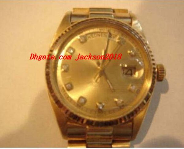 luxury wristwatch solid 18k yellow gold watch champagne diamond automatic men watches men's watch quality, Slivery;brown
luxury wristwatch solid 18k yellow gold watch champagne diamond automatic men watches men's watch quality, Slivery;brown