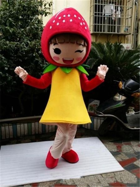 2018 eva material strawberry girl mascot mascot costume birthday party apparel size ing, Red;yellow
2018 eva material strawberry girl mascot mascot costume birthday party apparel size ing, Red;yellow