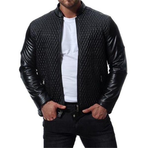 new men's fur 2018 autumn european and american style european code ppu leather jacket, Black
new men's fur 2018 autumn european and american style european code ppu leather jacket, Black