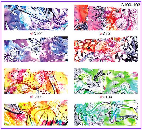 4 packs / lot full cover abstract flower daisy bird nail tattoos sticker water decal nail art c100-103, Black
4 packs / lot full cover abstract flower daisy bird nail tattoos sticker water decal nail art c100-103, Black
