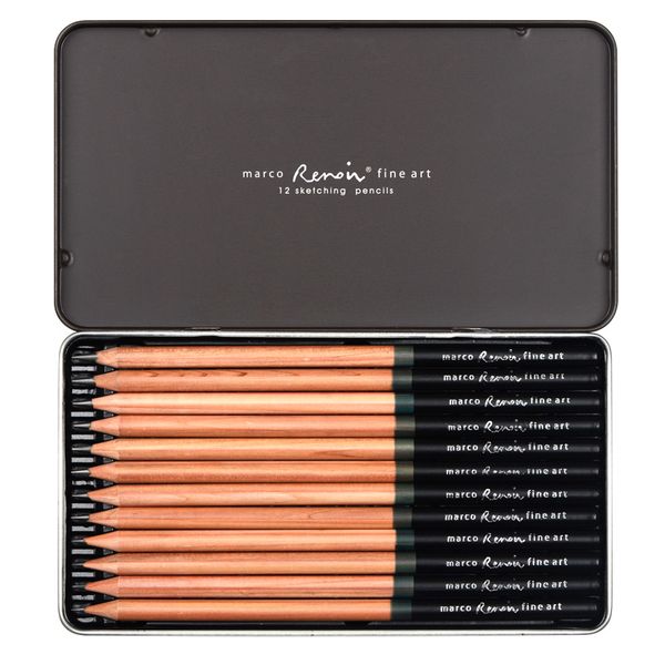 marco renoir 12pcs sketch drawing pencils non-toxic standard pencils 2h-8b different hardness pencil stationery school supplies
marco renoir 12pcs sketch drawing pencils non-toxic standard pencils 2h-8b different hardness pencil stationery school supplies