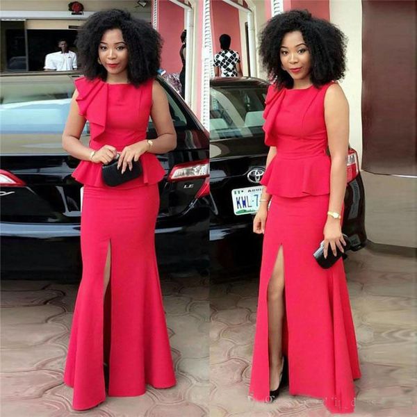 Vestido De Fiesta 2019 South African Red Evening Dresses Front Split Sheath Formal Party Gowns Wear Cheap Occasion Dress
Vestido De Fiesta 2019 South African Red Evening Dresses Front Split Sheath Formal Party Gowns Wear Cheap Occasion Dress