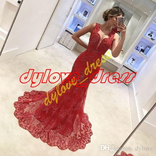 2021 abendkleider black mermaid evening dress lace long plus size prom dresses, Black;red
2021 abendkleider black mermaid evening dress lace long plus size prom dresses, Black;red