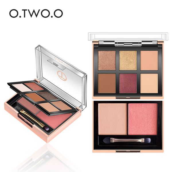 

o.two.o makeup palette with brush glitter eyeshadow highlighter blusher long-lasting 3d face contour shimmer eye make up pallete